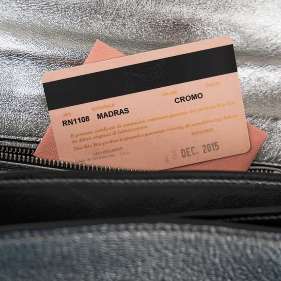 Miu Miu Cromo Madras Bandoliera Shoulder Bag - Picture 12 of 13